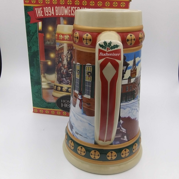 Vtg ‘94 Budweiser holiday stein collection, hometown holiday by Bud Kemper - Picture 5 of 8